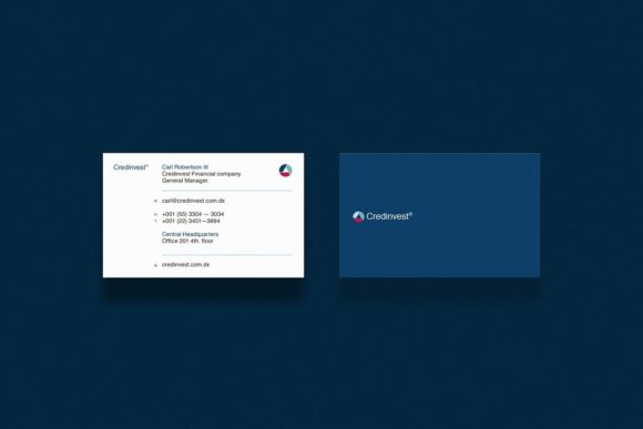 Business Cards Template - Credinvest: A Professional and Versatile Design Solution