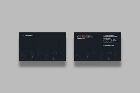 Business Cards Template Dataneutral: A Versatile and Professional Design Solution