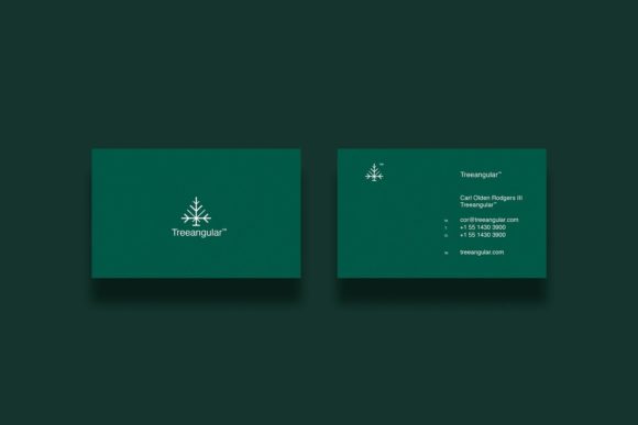 Business Cards Template Treeangular: A Practical and Editable Design Solution